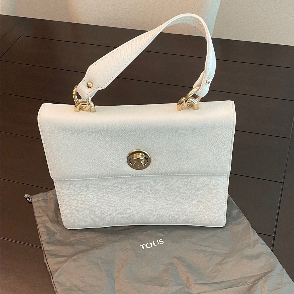 Tous Cream Handbag with Gold Details - Picture 1 of 15